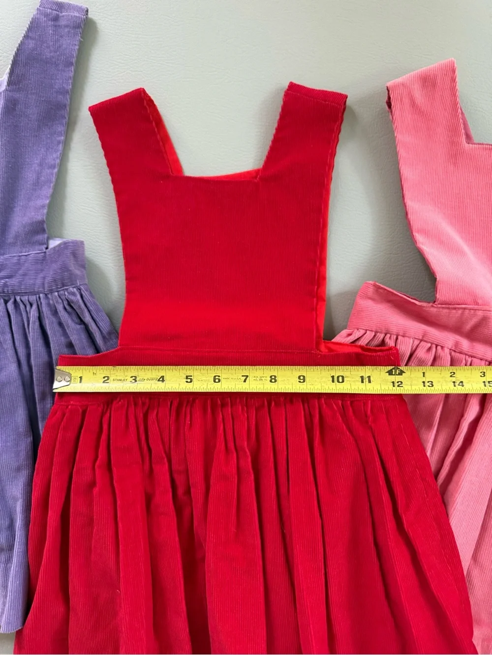 Girls Corduroy Pinafore Dresses Set of 3 - Red, Pink, Purple No Size Mini Boden